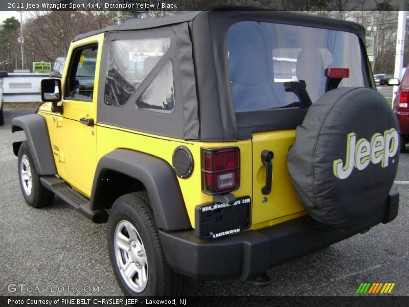 Detonator Yellow / Black 2011 Jeep Wrangler Sport 4x4
