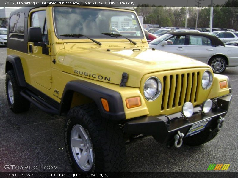 Solar Yellow / Dark Slate Gray 2006 Jeep Wrangler Unlimited Rubicon 4x4