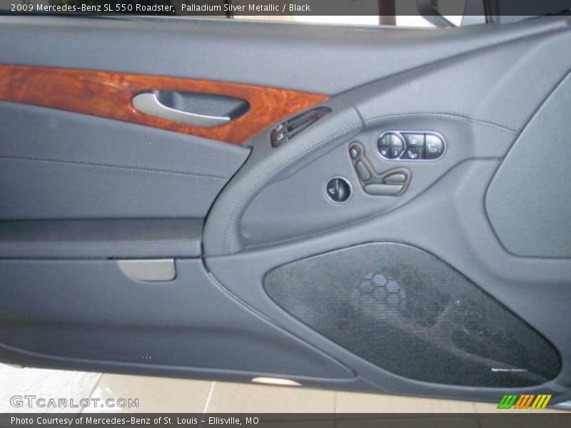 Palladium Silver Metallic / Black 2009 Mercedes-Benz SL 550 Roadster