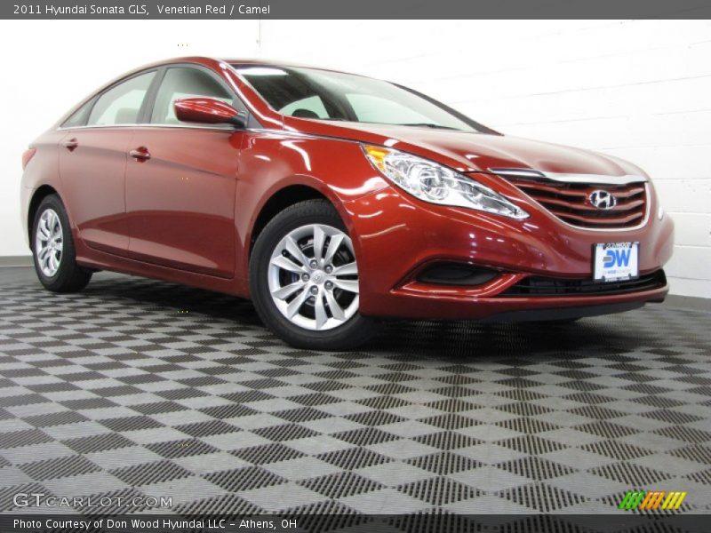 Venetian Red / Camel 2011 Hyundai Sonata GLS