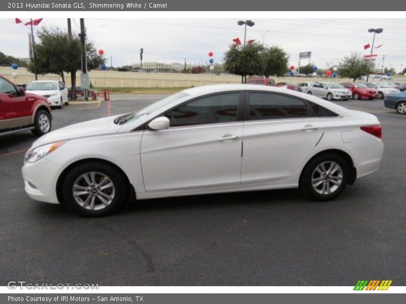 Shimmering White / Camel 2013 Hyundai Sonata GLS