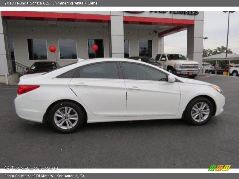 Shimmering White / Camel 2013 Hyundai Sonata GLS