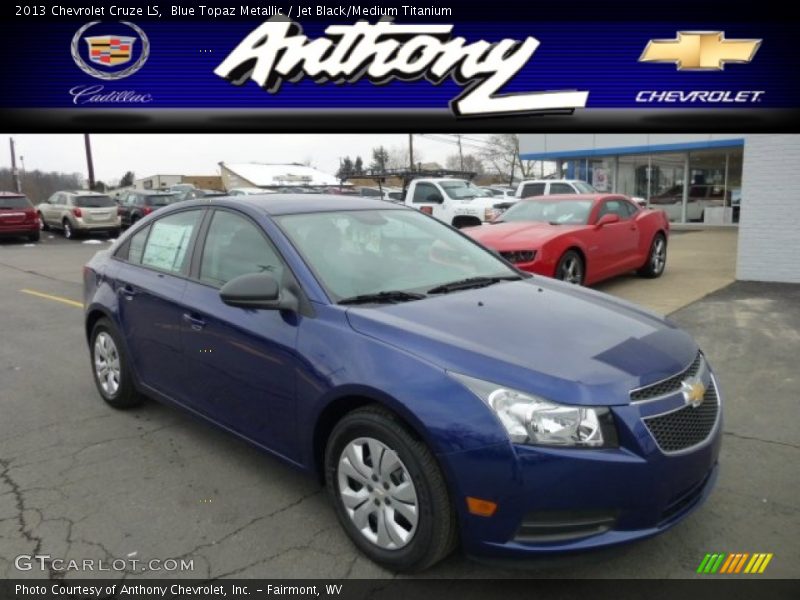 Blue Topaz Metallic / Jet Black/Medium Titanium 2013 Chevrolet Cruze LS