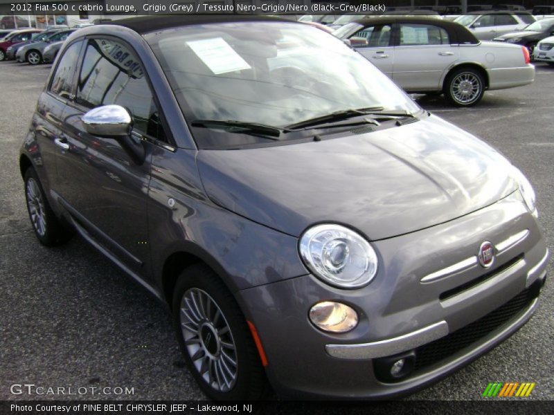 Grigio (Grey) / Tessuto Nero-Grigio/Nero (Black-Grey/Black) 2012 Fiat 500 c cabrio Lounge