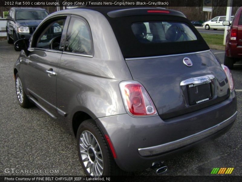 Grigio (Grey) / Tessuto Nero-Grigio/Nero (Black-Grey/Black) 2012 Fiat 500 c cabrio Lounge