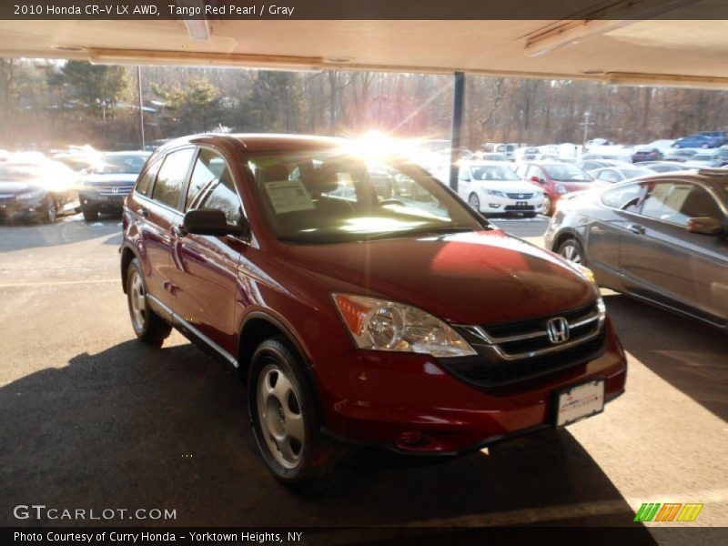 Tango Red Pearl / Gray 2010 Honda CR-V LX AWD