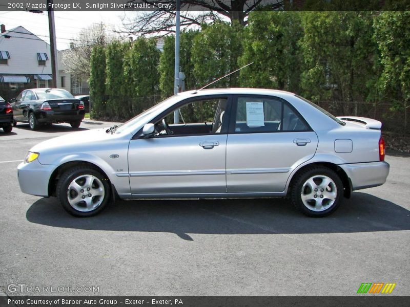 Sunlight Silver Metallic / Gray 2002 Mazda Protege LX
