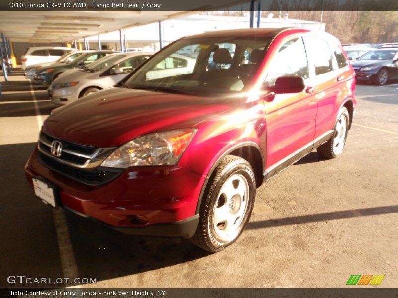 Tango Red Pearl / Gray 2010 Honda CR-V LX AWD
