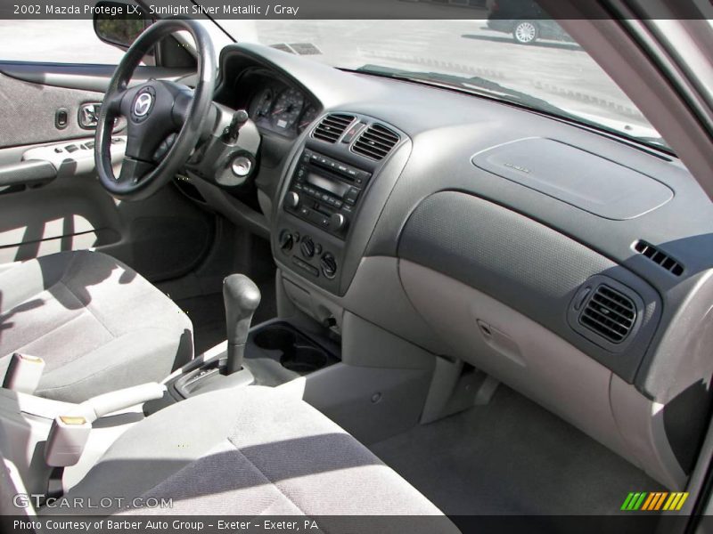 Sunlight Silver Metallic / Gray 2002 Mazda Protege LX