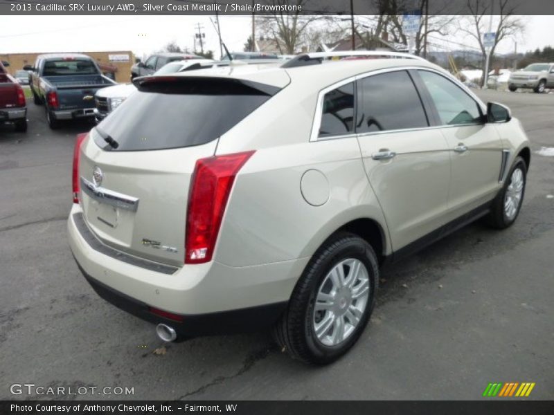 Silver Coast Metallic / Shale/Brownstone 2013 Cadillac SRX Luxury AWD