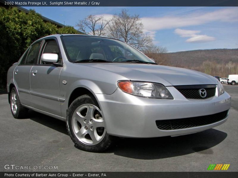 Sunlight Silver Metallic / Gray 2002 Mazda Protege LX