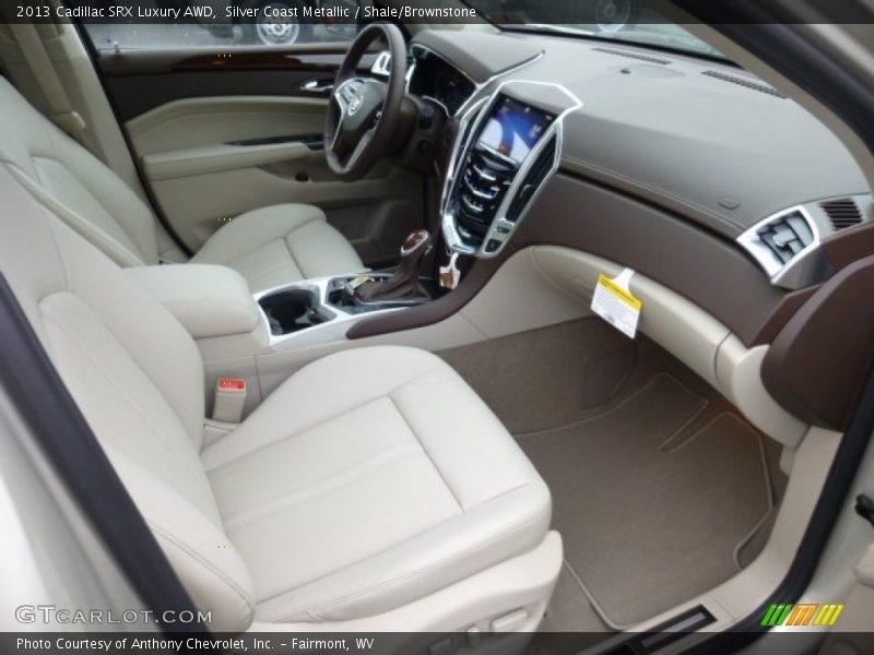 Silver Coast Metallic / Shale/Brownstone 2013 Cadillac SRX Luxury AWD
