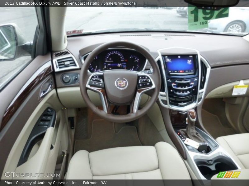 Silver Coast Metallic / Shale/Brownstone 2013 Cadillac SRX Luxury AWD