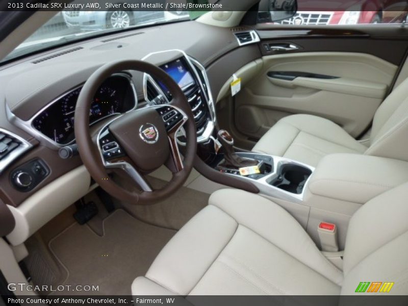Silver Coast Metallic / Shale/Brownstone 2013 Cadillac SRX Luxury AWD