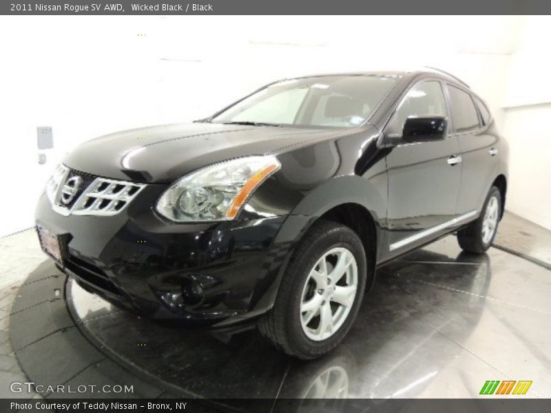 Wicked Black / Black 2011 Nissan Rogue SV AWD