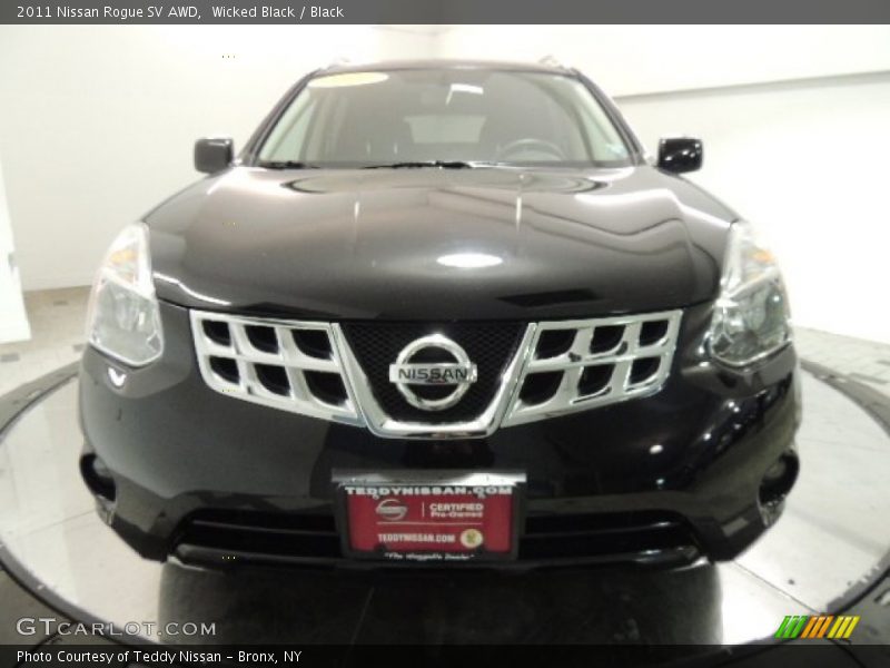 Wicked Black / Black 2011 Nissan Rogue SV AWD