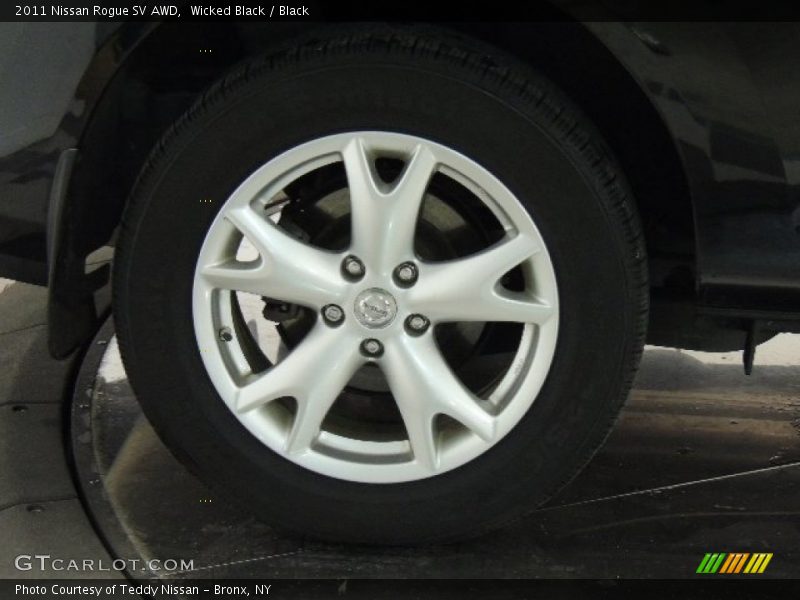 Wicked Black / Black 2011 Nissan Rogue SV AWD