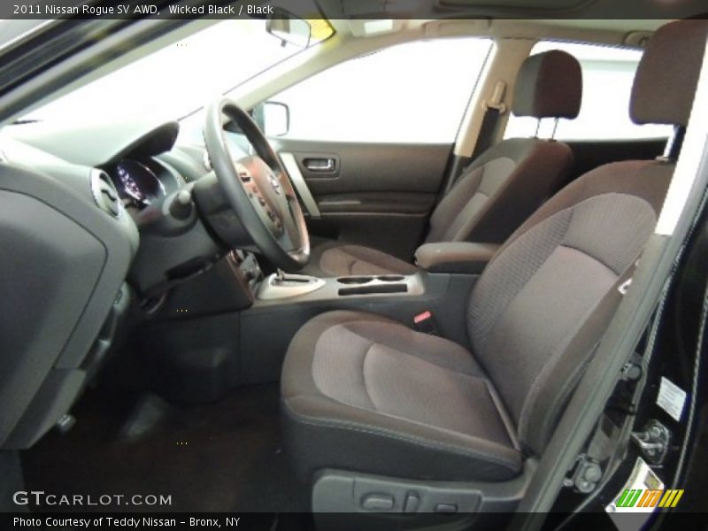 Wicked Black / Black 2011 Nissan Rogue SV AWD