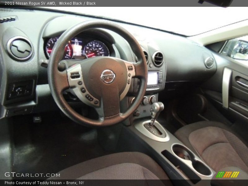 Wicked Black / Black 2011 Nissan Rogue SV AWD