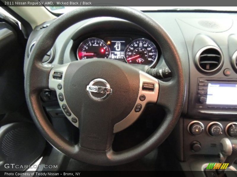 Wicked Black / Black 2011 Nissan Rogue SV AWD