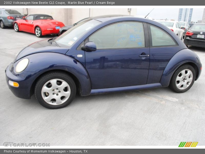 Marlin Blue Pearl / Cream Beige 2002 Volkswagen New Beetle GLS Coupe