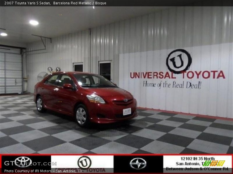Barcelona Red Metallic / Bisque 2007 Toyota Yaris S Sedan