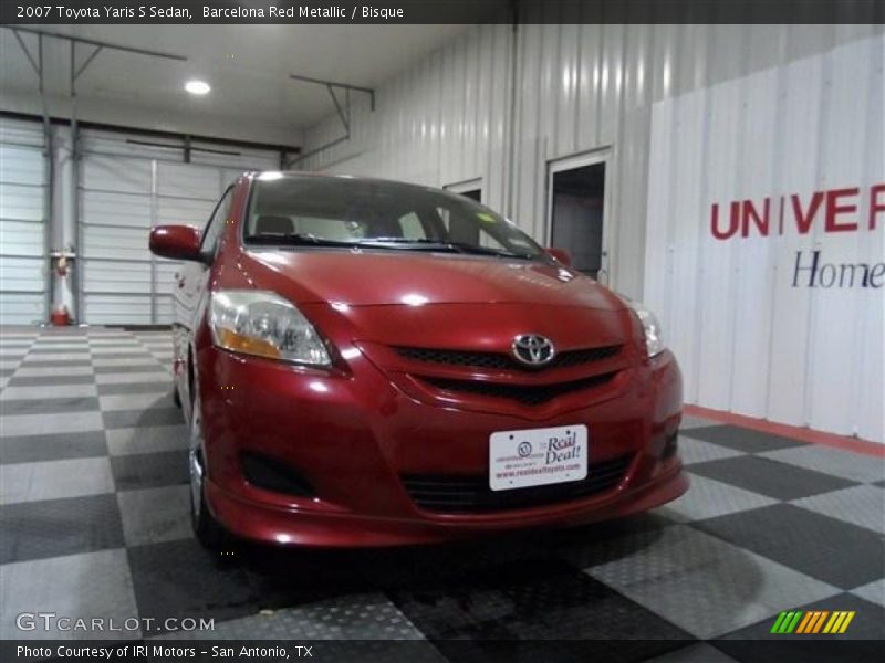 Barcelona Red Metallic / Bisque 2007 Toyota Yaris S Sedan