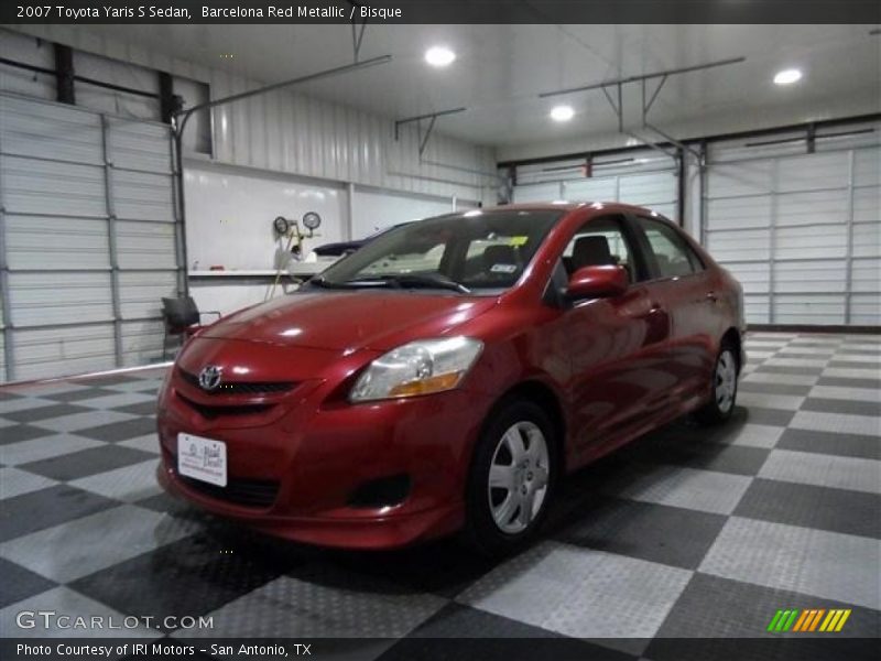 Barcelona Red Metallic / Bisque 2007 Toyota Yaris S Sedan