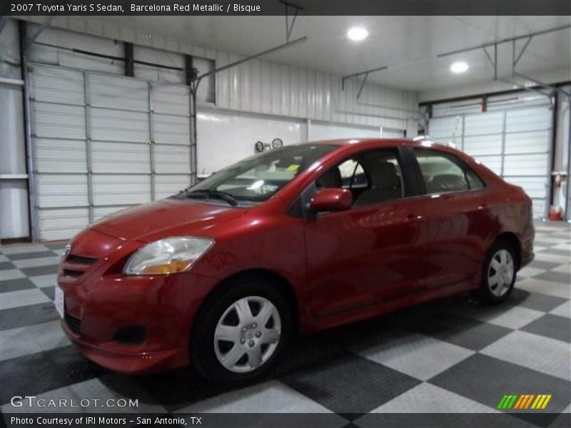 Barcelona Red Metallic / Bisque 2007 Toyota Yaris S Sedan