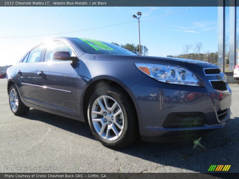 Atlantis Blue Metallic / Jet Black 2013 Chevrolet Malibu LT
