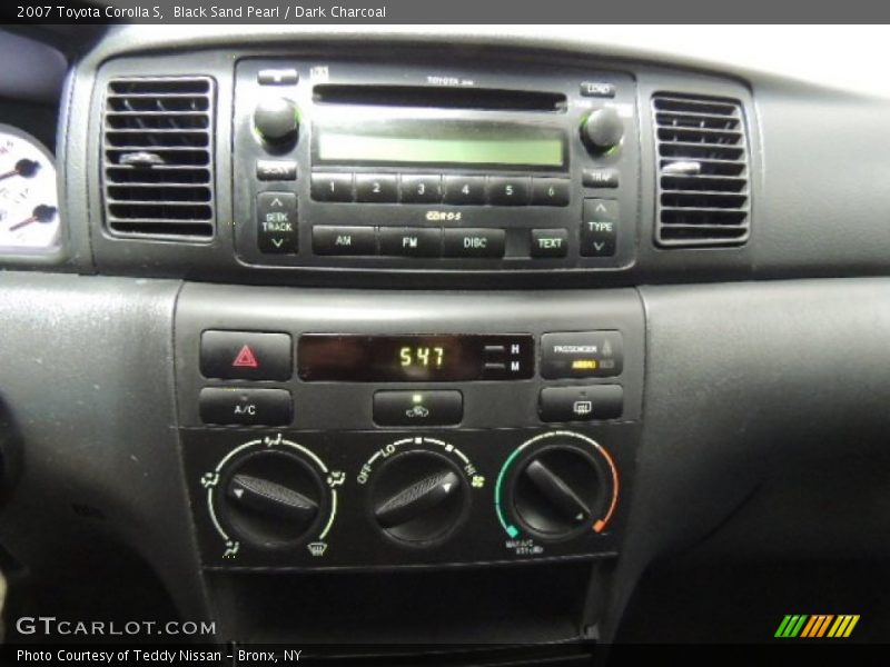 Black Sand Pearl / Dark Charcoal 2007 Toyota Corolla S