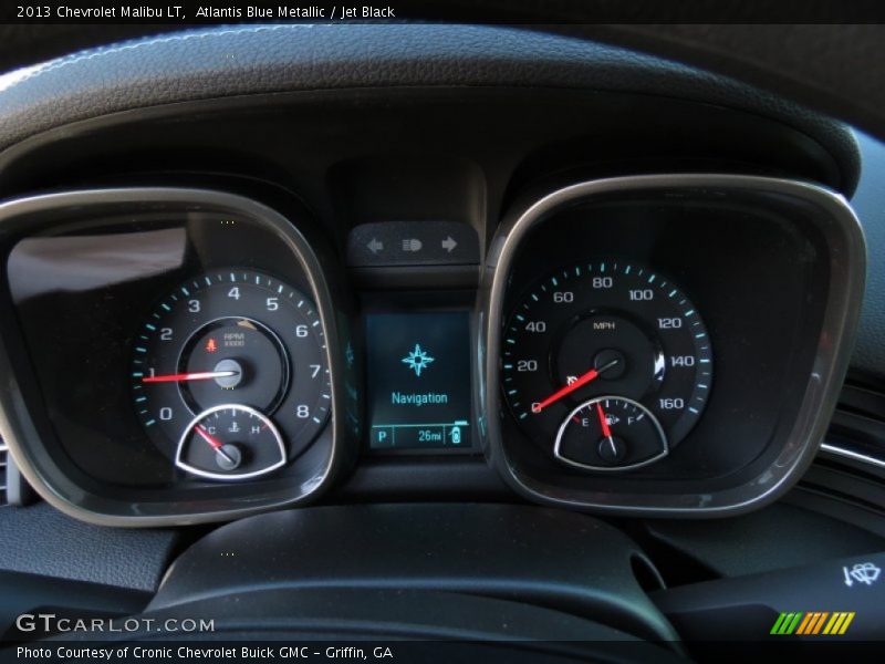 Atlantis Blue Metallic / Jet Black 2013 Chevrolet Malibu LT