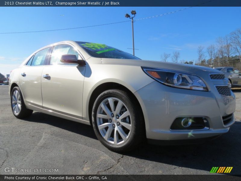 Champagne Silver Metallic / Jet Black 2013 Chevrolet Malibu LTZ