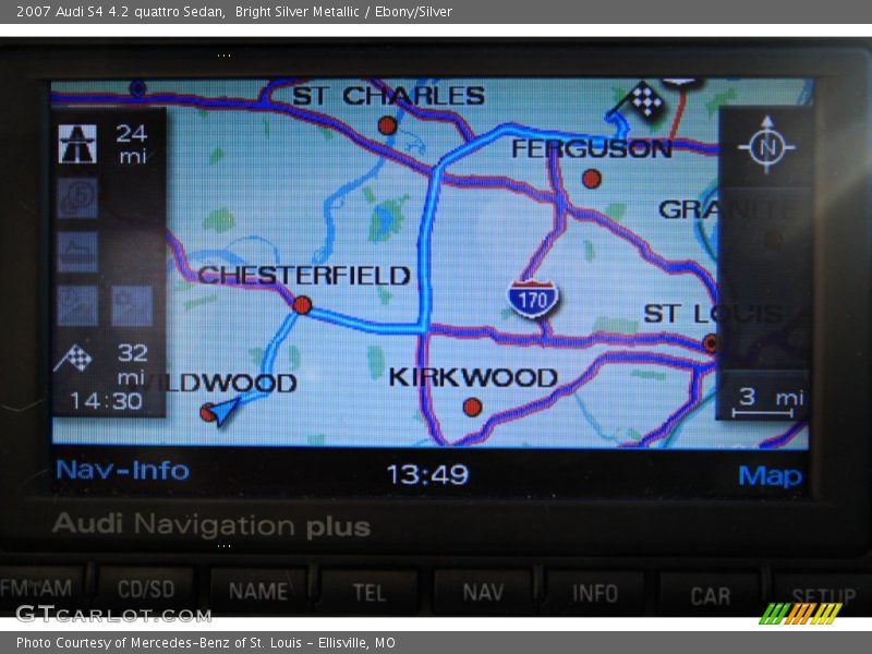 Bright Silver Metallic / Ebony/Silver 2007 Audi S4 4.2 quattro Sedan