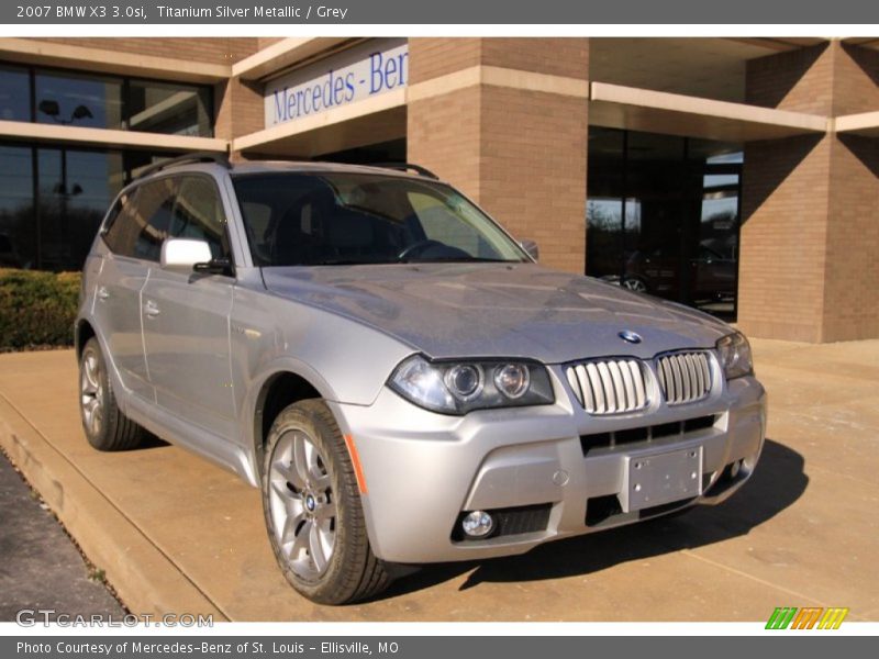 Titanium Silver Metallic / Grey 2007 BMW X3 3.0si