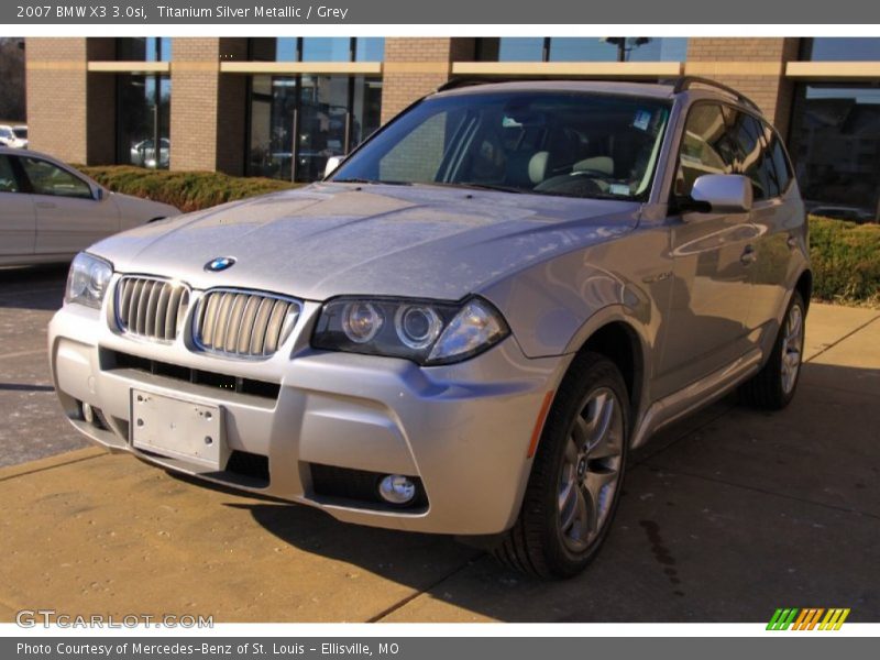 Titanium Silver Metallic / Grey 2007 BMW X3 3.0si