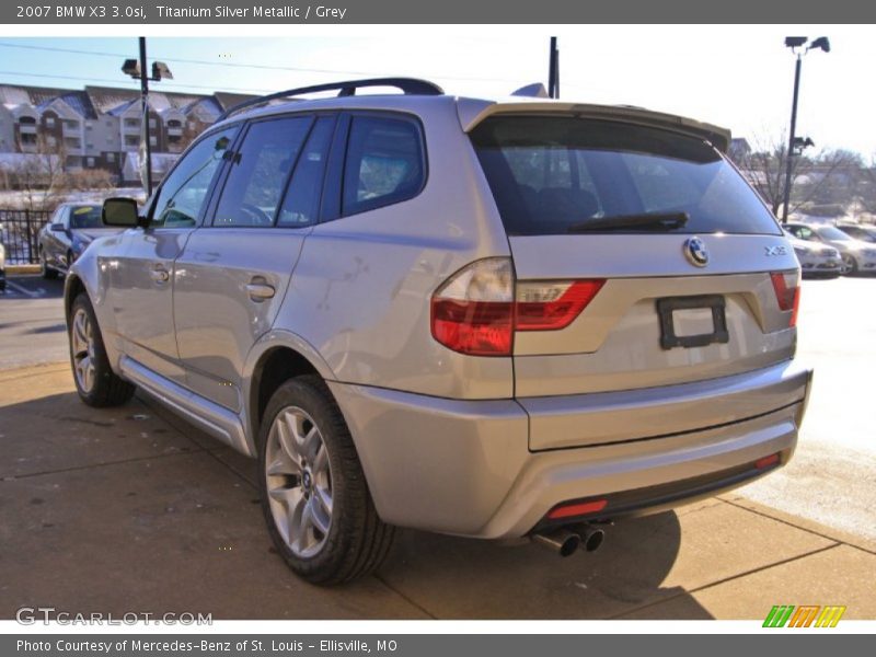 Titanium Silver Metallic / Grey 2007 BMW X3 3.0si