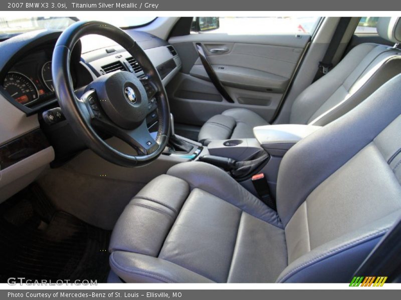 Titanium Silver Metallic / Grey 2007 BMW X3 3.0si