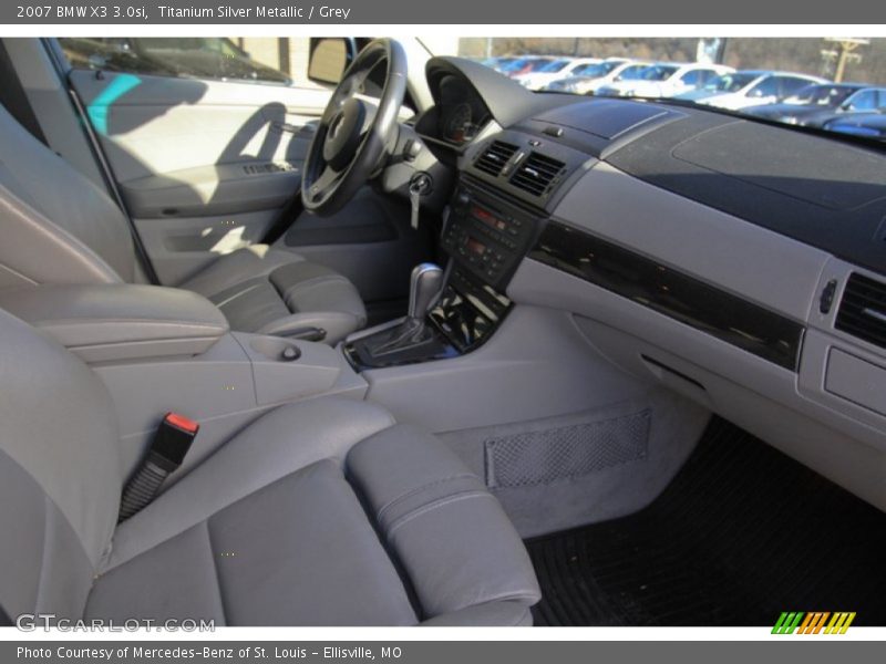 Titanium Silver Metallic / Grey 2007 BMW X3 3.0si