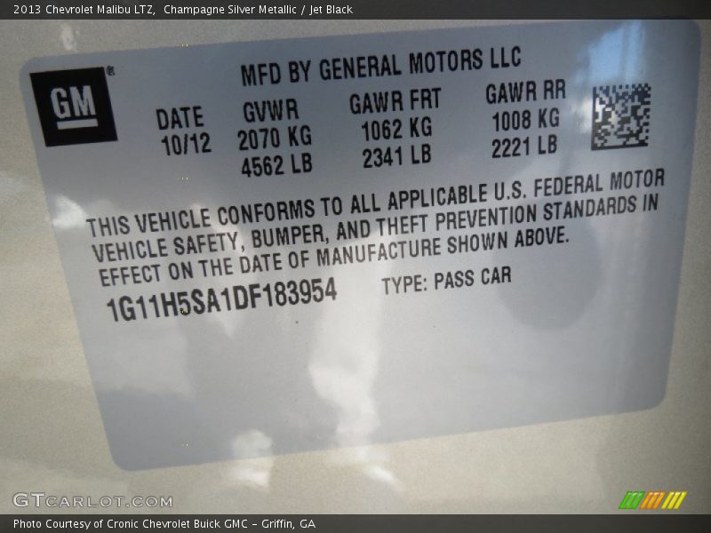 Champagne Silver Metallic / Jet Black 2013 Chevrolet Malibu LTZ