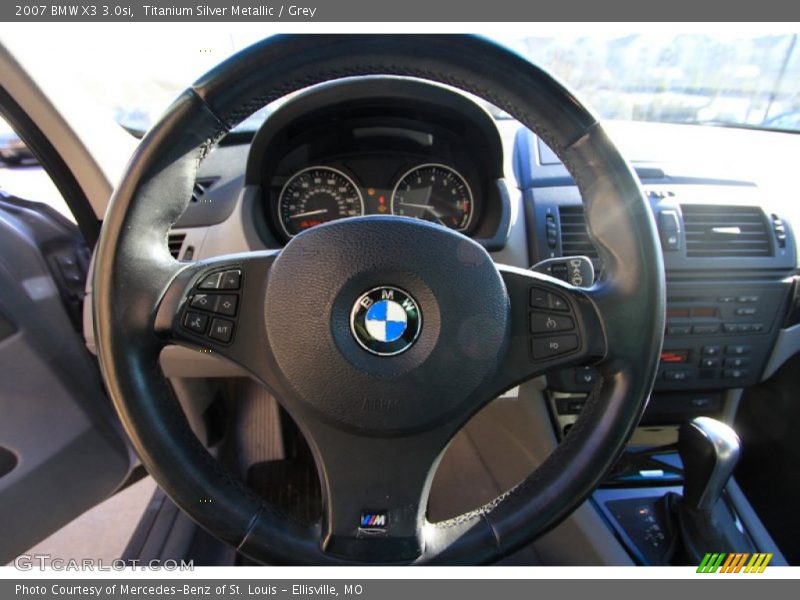 Titanium Silver Metallic / Grey 2007 BMW X3 3.0si