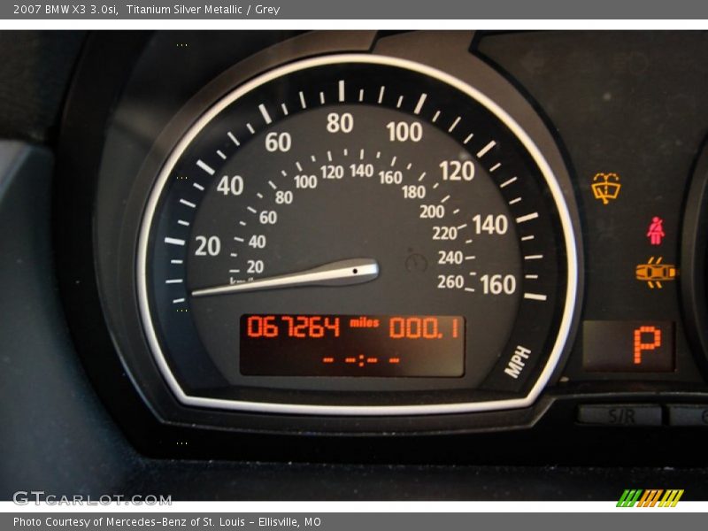 Titanium Silver Metallic / Grey 2007 BMW X3 3.0si