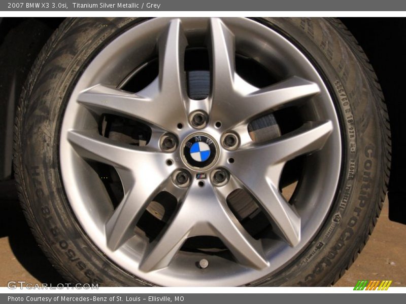 Titanium Silver Metallic / Grey 2007 BMW X3 3.0si