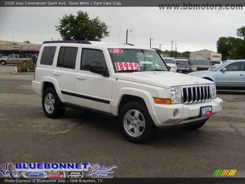 Stone White / Dark Slate Gray 2008 Jeep Commander Sport 4x4