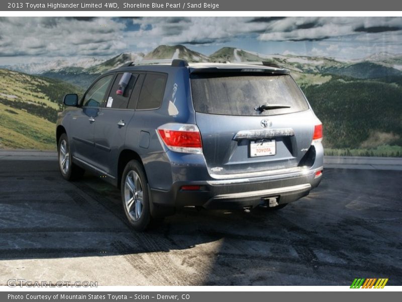 Shoreline Blue Pearl / Sand Beige 2013 Toyota Highlander Limited 4WD