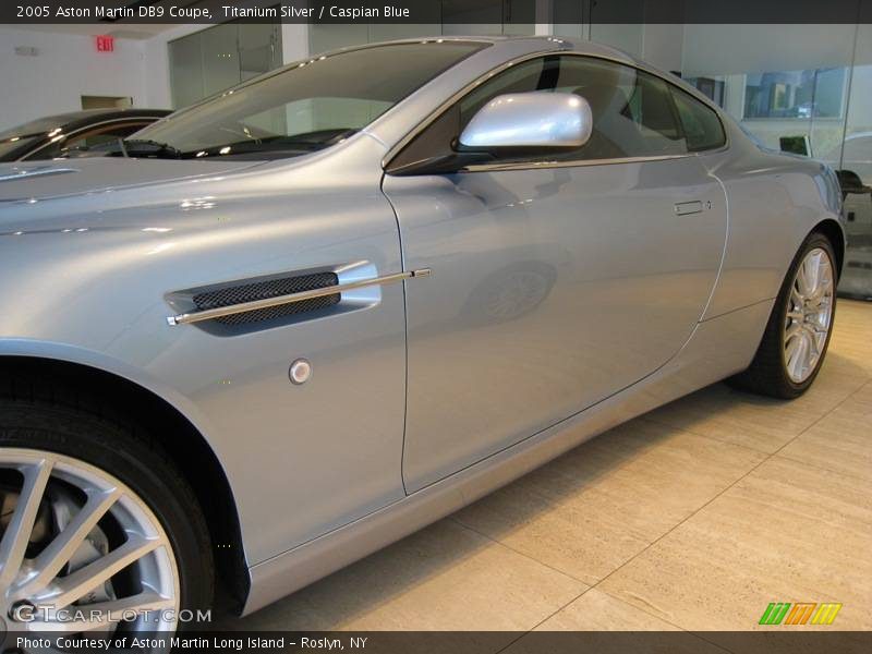 Titanium Silver / Caspian Blue 2005 Aston Martin DB9 Coupe