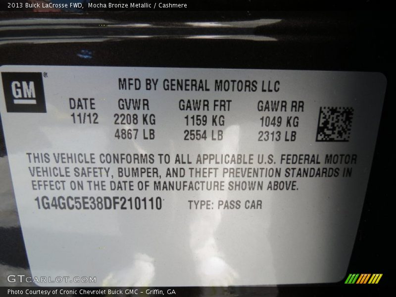 Mocha Bronze Metallic / Cashmere 2013 Buick LaCrosse FWD