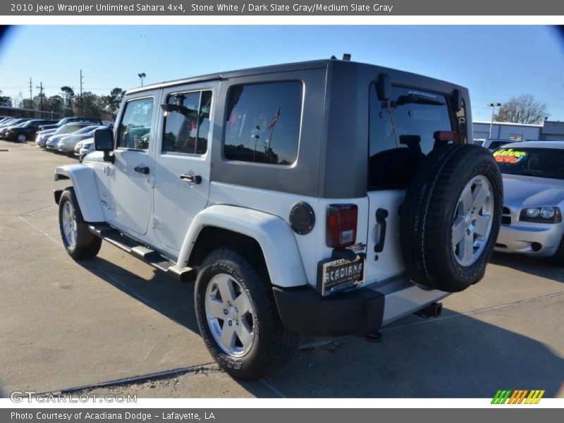 Stone White / Dark Slate Gray/Medium Slate Gray 2010 Jeep Wrangler Unlimited Sahara 4x4