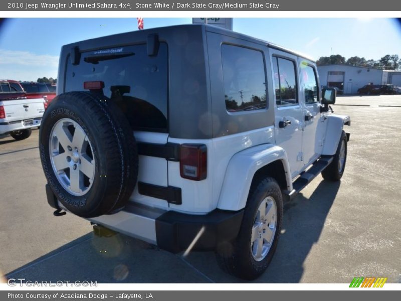 Stone White / Dark Slate Gray/Medium Slate Gray 2010 Jeep Wrangler Unlimited Sahara 4x4