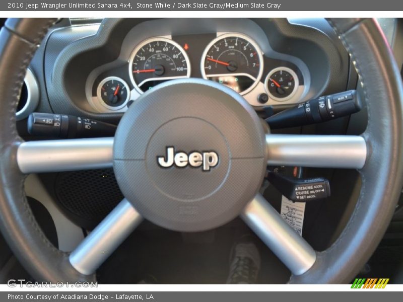 Stone White / Dark Slate Gray/Medium Slate Gray 2010 Jeep Wrangler Unlimited Sahara 4x4